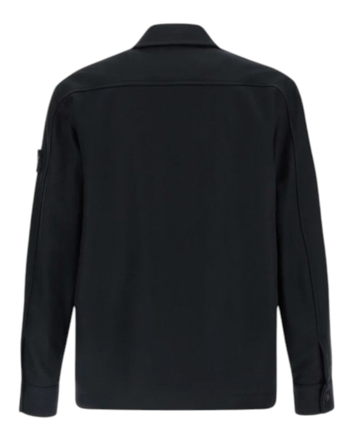 Stone Island Ghost Piece Virgin Wool Blend Overshirt