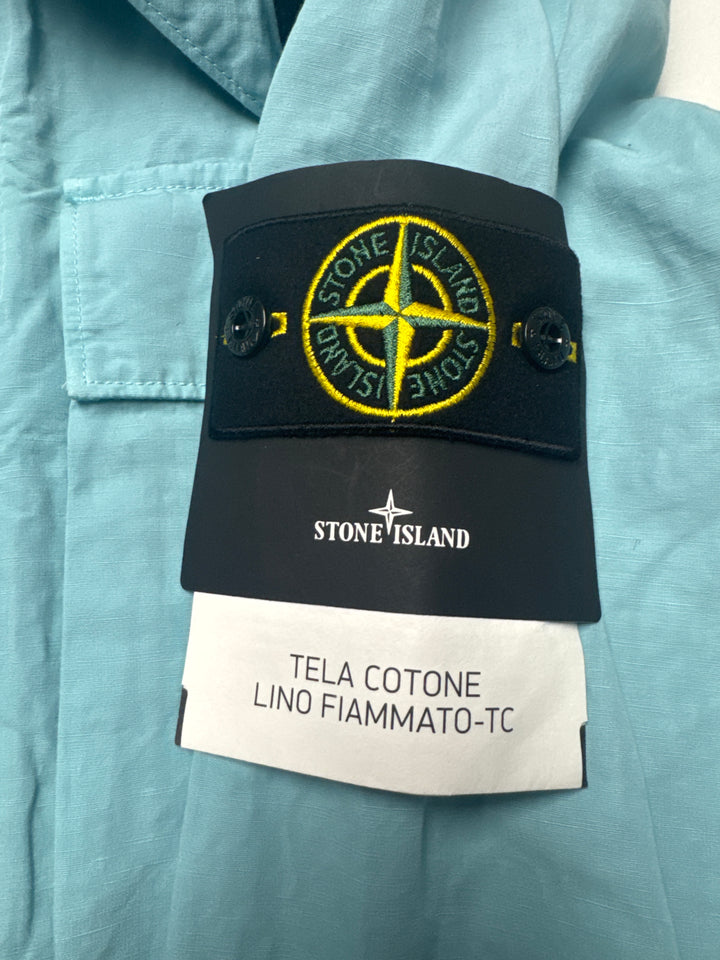 Stone Island Tela Cotone Lino Fiammato-TC Hooded Field Jacket