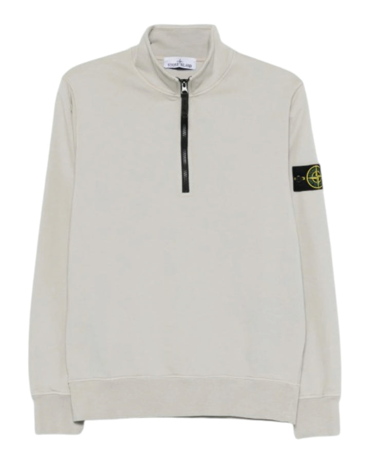 Stone Island Organic Cotton Fleece Half Zip Sweatshirt