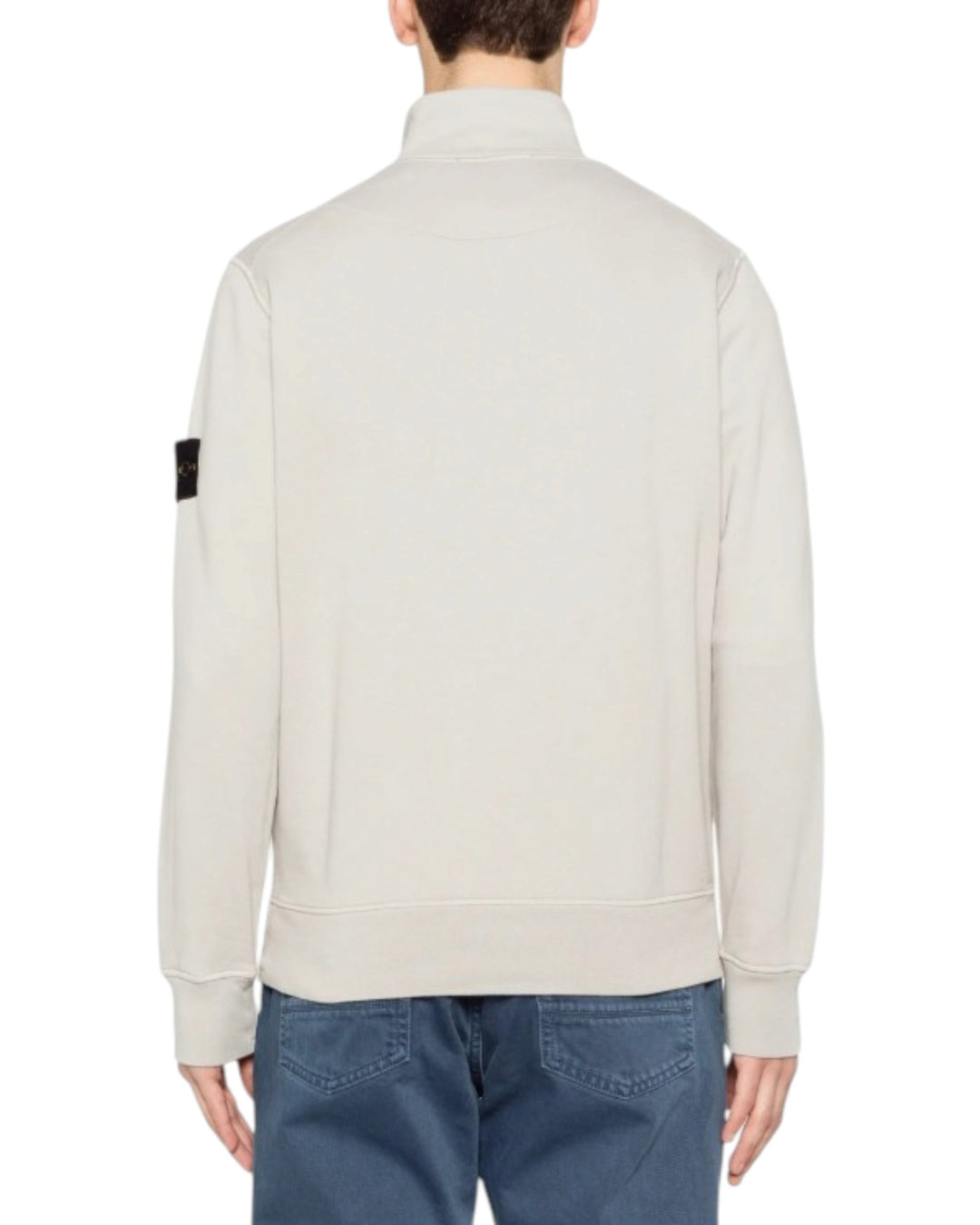 Stone Island Organic Cotton Fleece Half Zip Sweatshirt