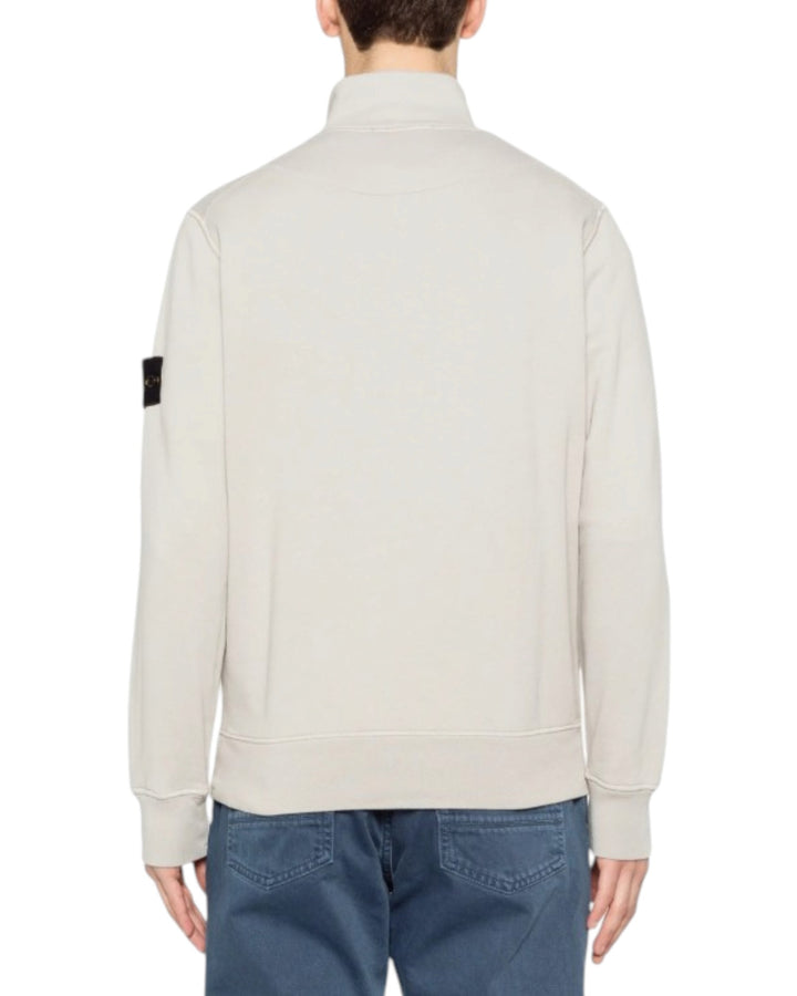 Stone Island Organic Cotton Fleece Half Zip Sweatshirt