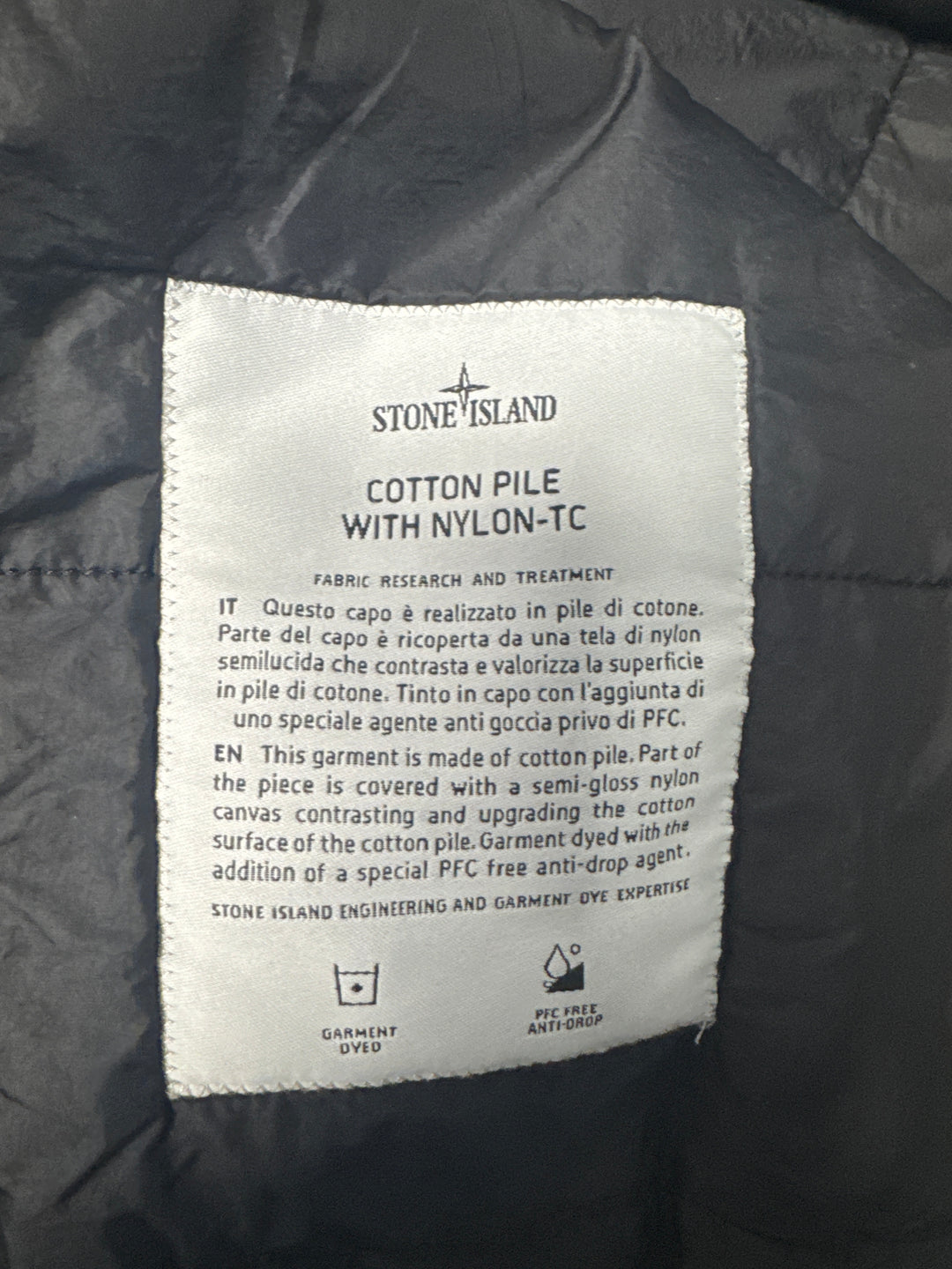 Stone Island Cotton Pile with Nylon-TC Zip-Up Fleece