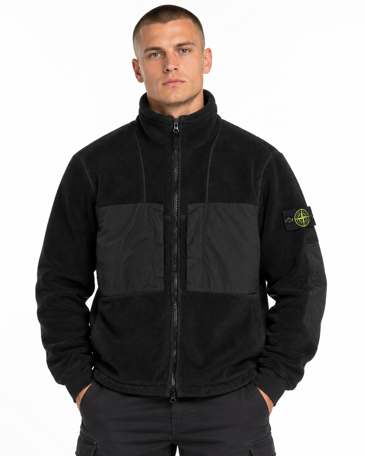 Stone Island Cotton Pile with Nylon-TC Zip-Up Fleece