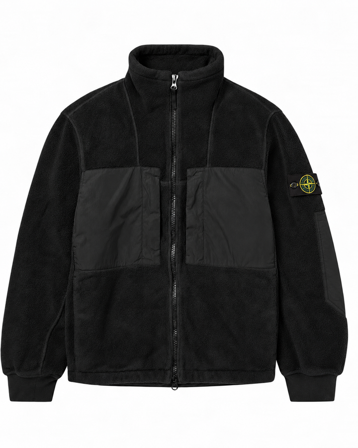 Stone Island Cotton Pile with Nylon-TC Zip-Up Fleece