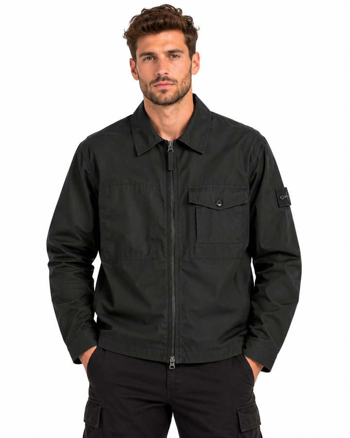 Stone Island Ghost All Weather Cotton Canvas Overshirt
