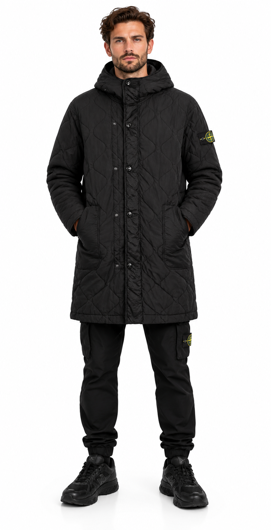 Stone Island 50 Fili Quilted-TC Padded Hooded Parka