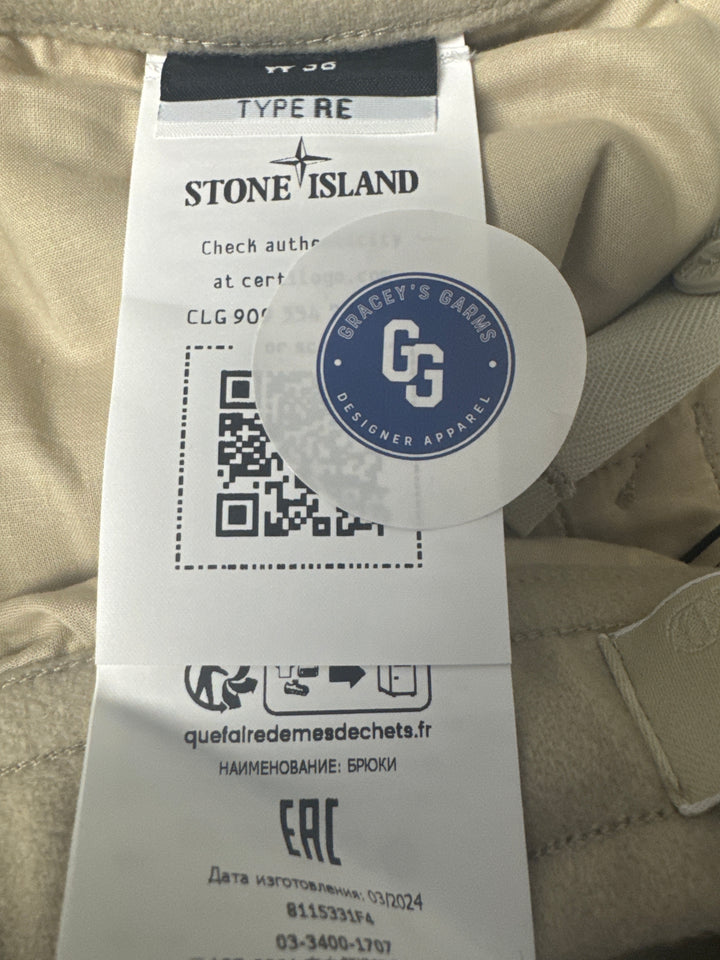 Stone Island Ghost Wool Nylon Flannel Jogger Trousers
