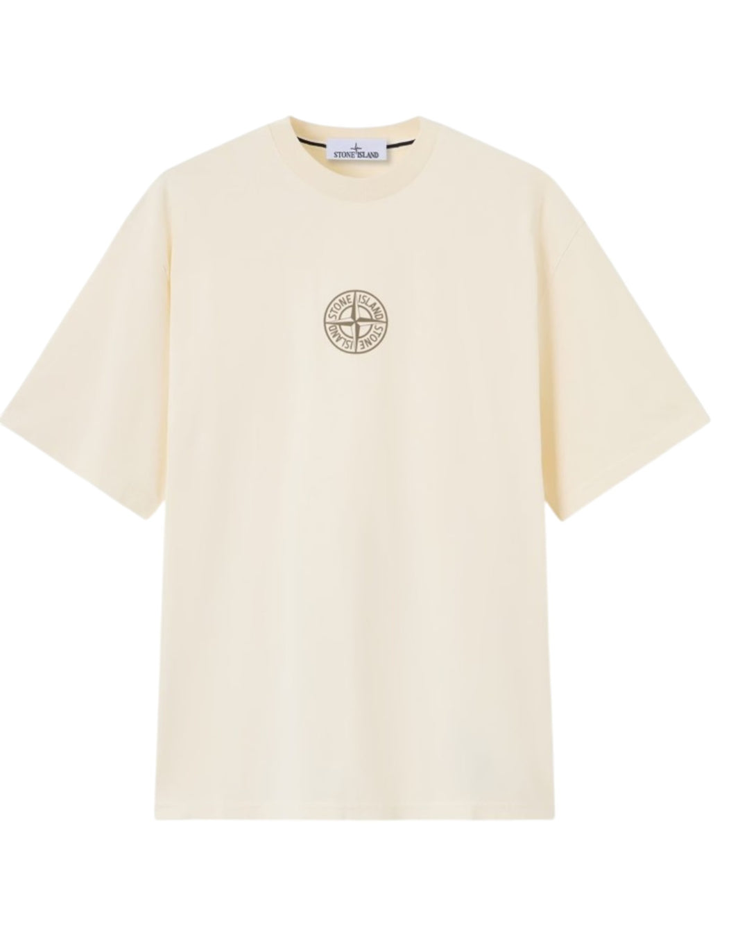 Stone Island Organic Cotton Jersey with 'Low Infos' Print