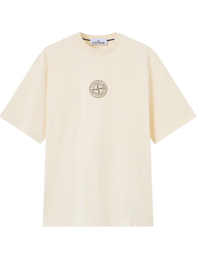Stone Island Organic Cotton Jersey with 'Low Infos' Print