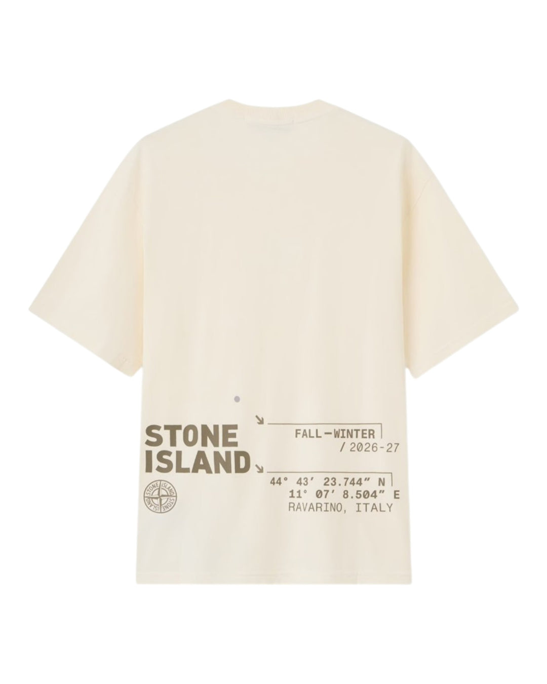 Stone Island Organic Cotton Jersey with 'Low Infos' Print