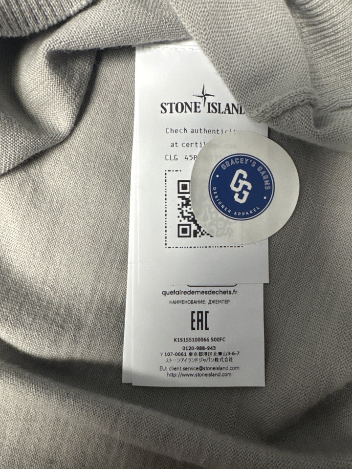 Stone Island Ghost Light Pure RWS Wool Crewneck Jumper