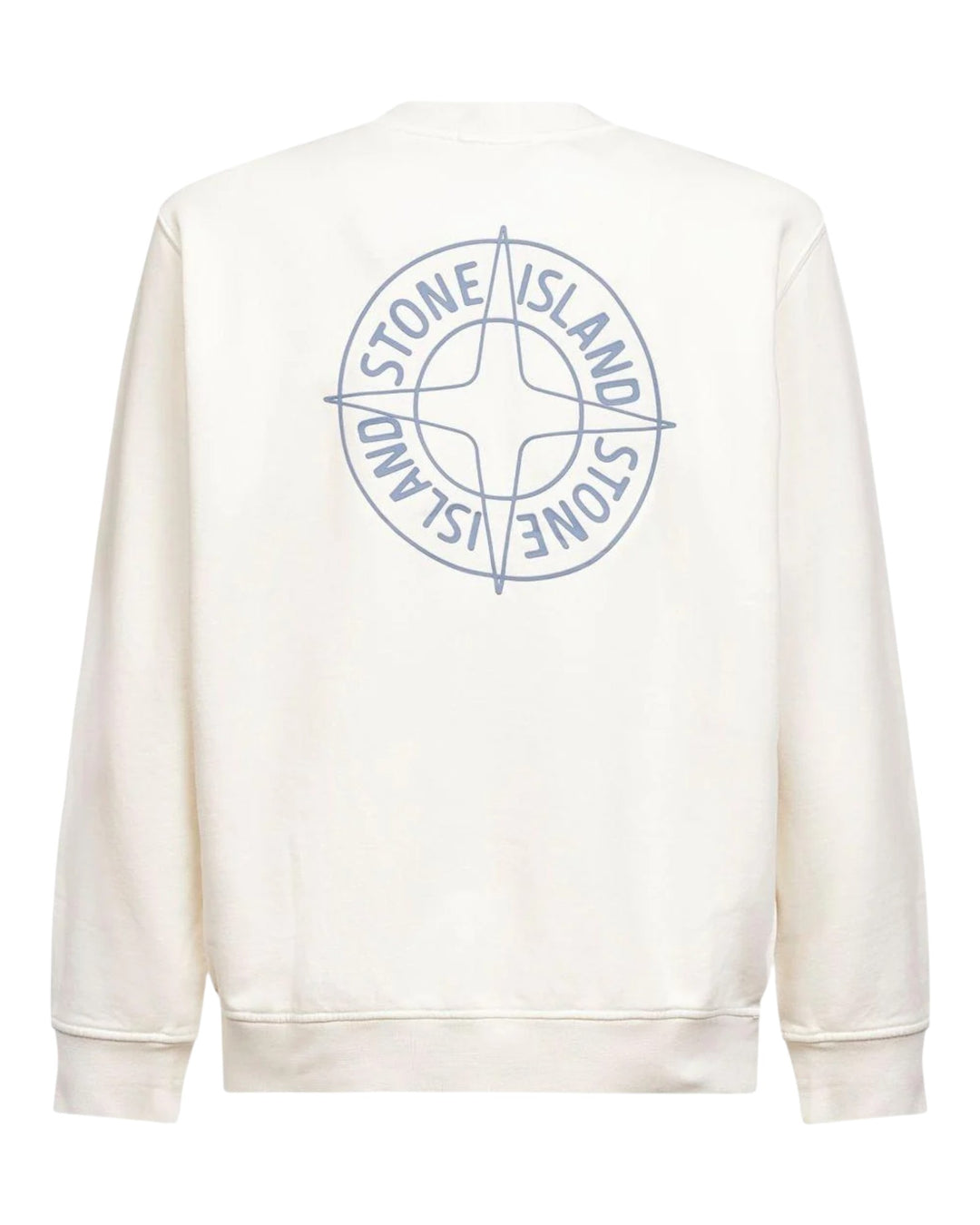 Stone Island Oversized-Fit Crewneck Sweatshirt with 'Outline Compass' Print Cotton Fleece