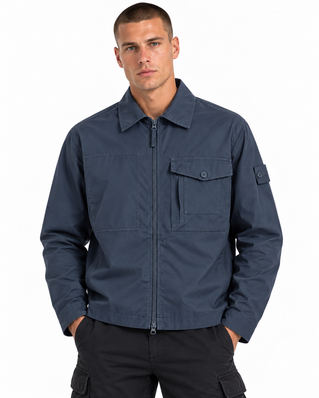 Stone Island All-Weather Cotton Canvas Ghost Piece Overshirt