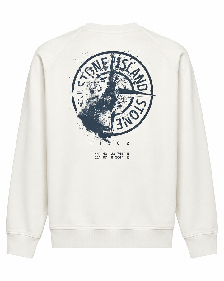Stone Island Oversized-fit crewneck sweatshirt with 'Desert' print cotton fleece