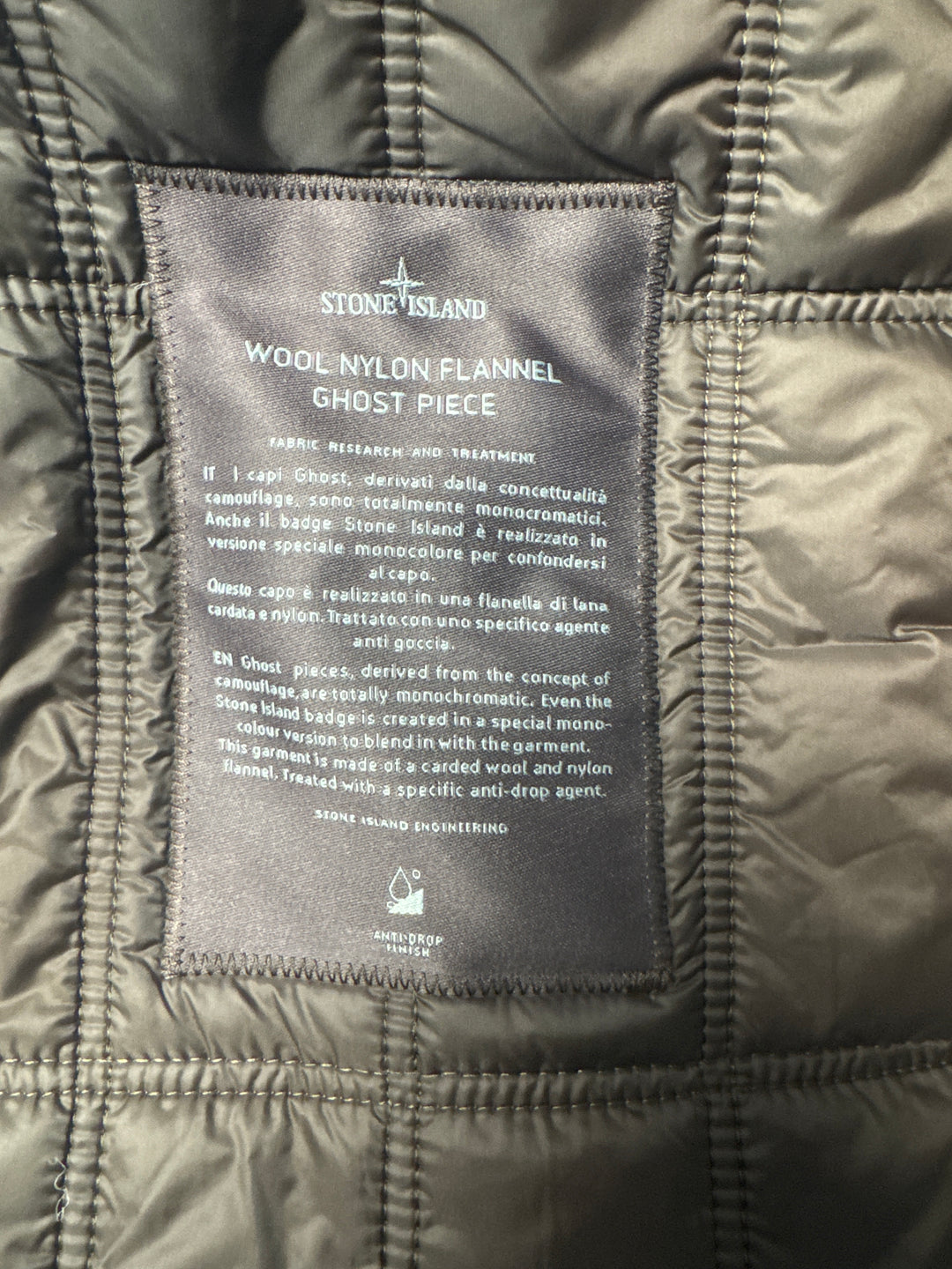Stone Island Ghost Wool Nylon Flannel Hooded Parka