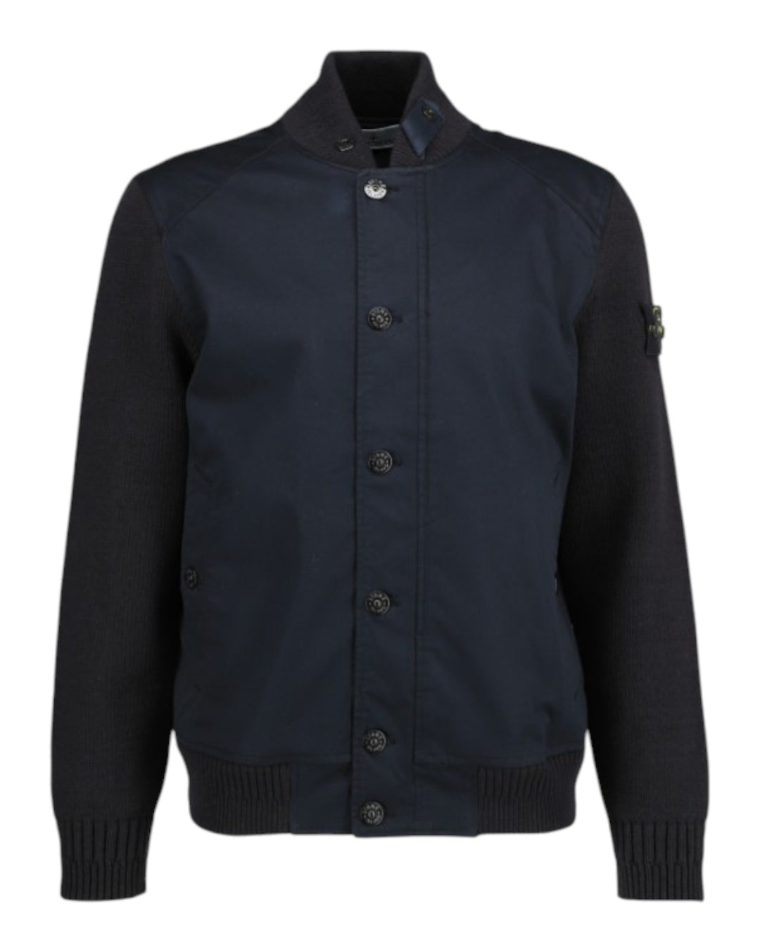 Stone Island Bio-Raso with Bio-Alloy™ Light Cover-TC & Knit Hybrid Bomber Jacket