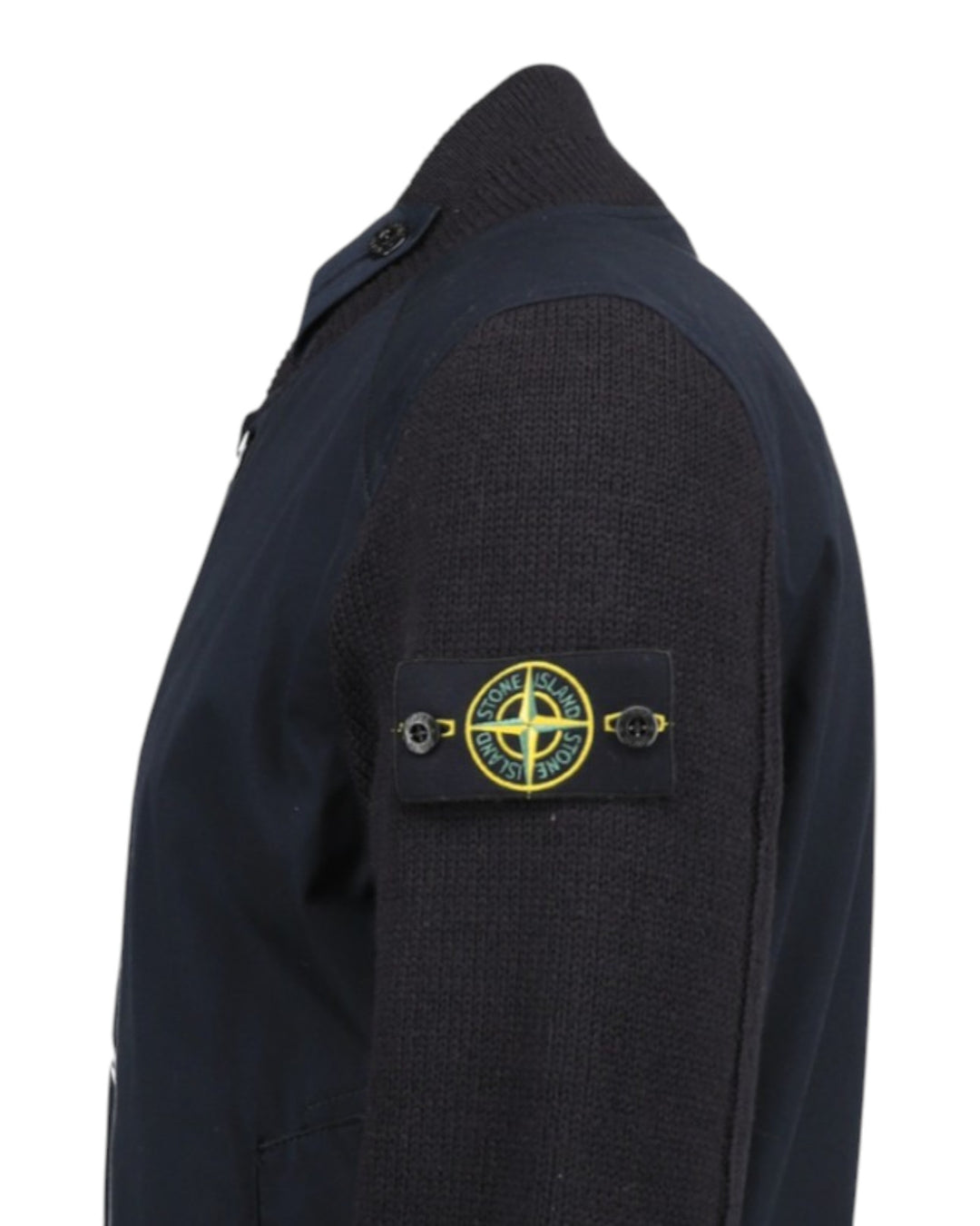 Stone Island Bio-Raso with Bio-Alloy™ Light Cover-TC & Knit Hybrid Bomber Jacket