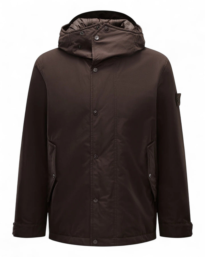 Stone Island Ghost Wool Nylon Flannel Hooded Parka