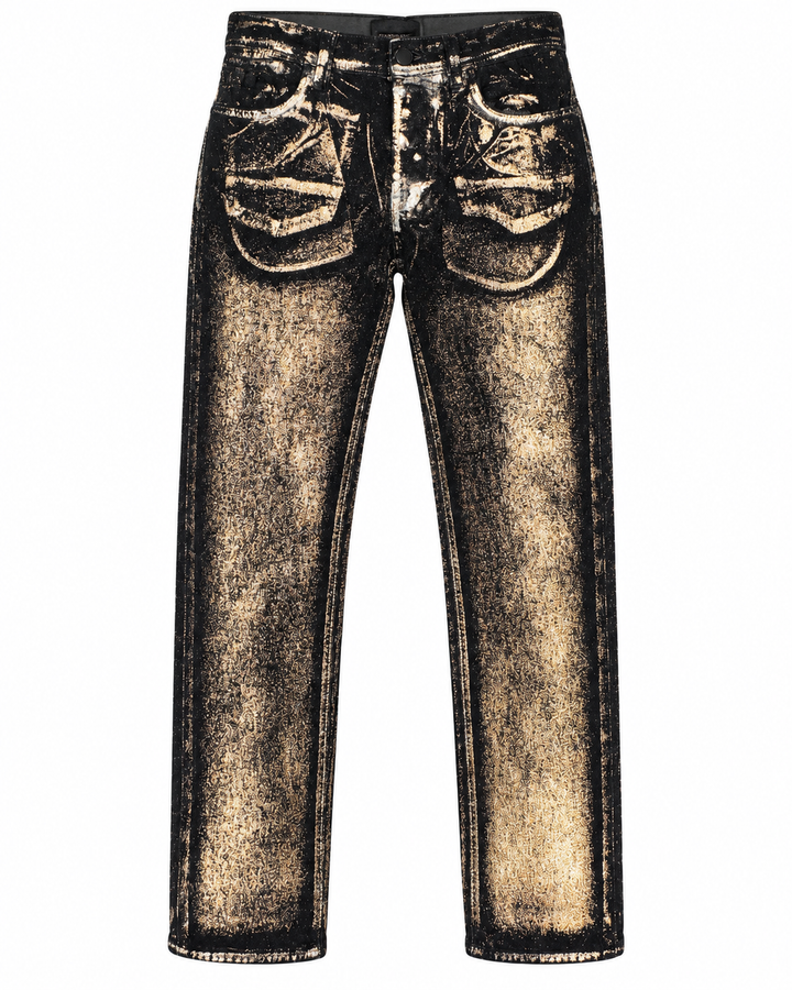 Stone Island Reflective Lamination Hand Sprayed Light Bull Denim-TC Jeans