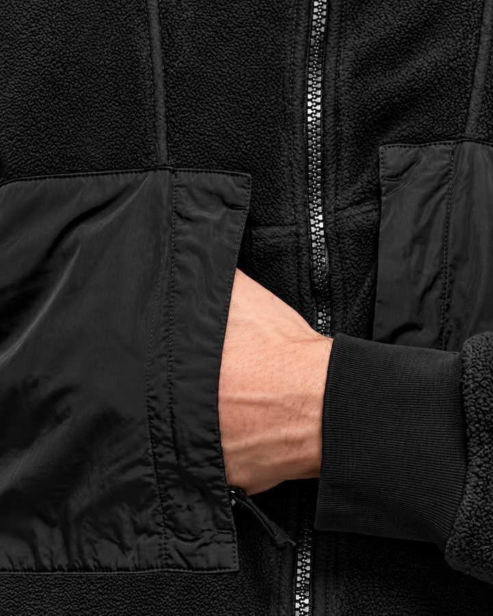 Stone Island Cotton Pile with Nylon-TC Zip-Up Fleece