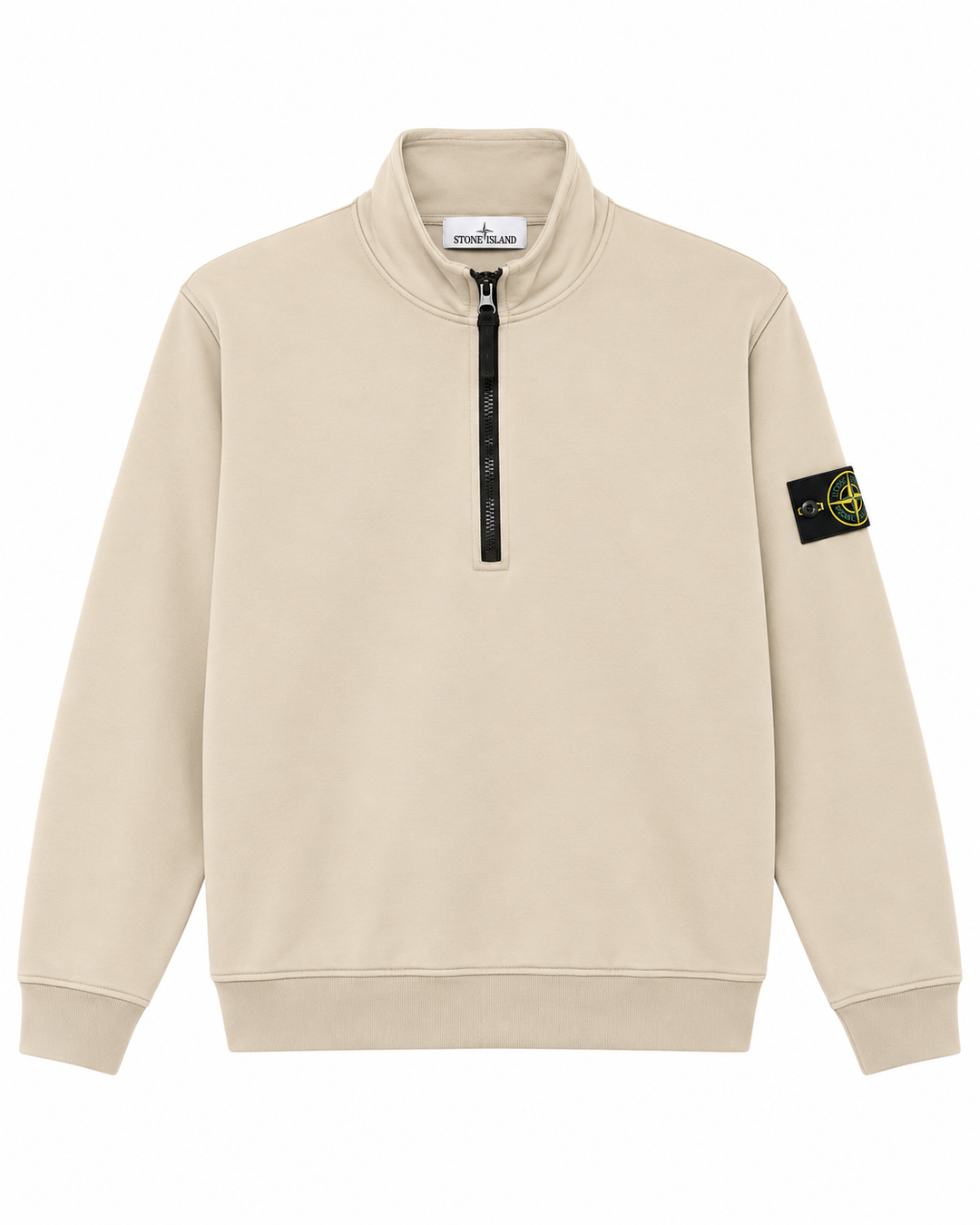 Stone Island Organic Cotton Fleece Half Zip Sweatshirt