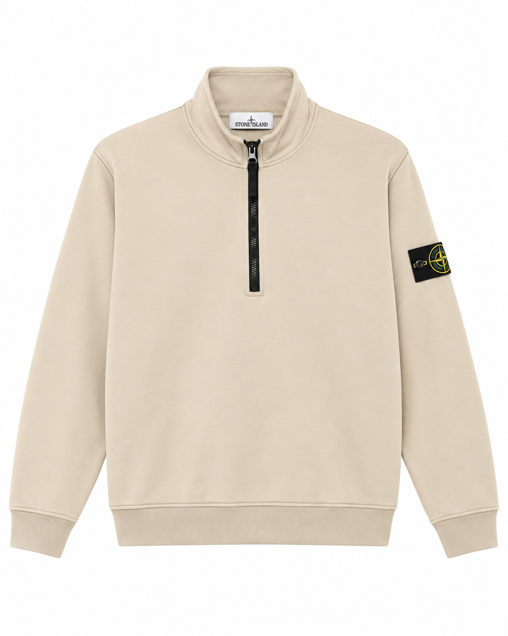 Stone Island Organic Cotton Fleece Half Zip Sweatshirt