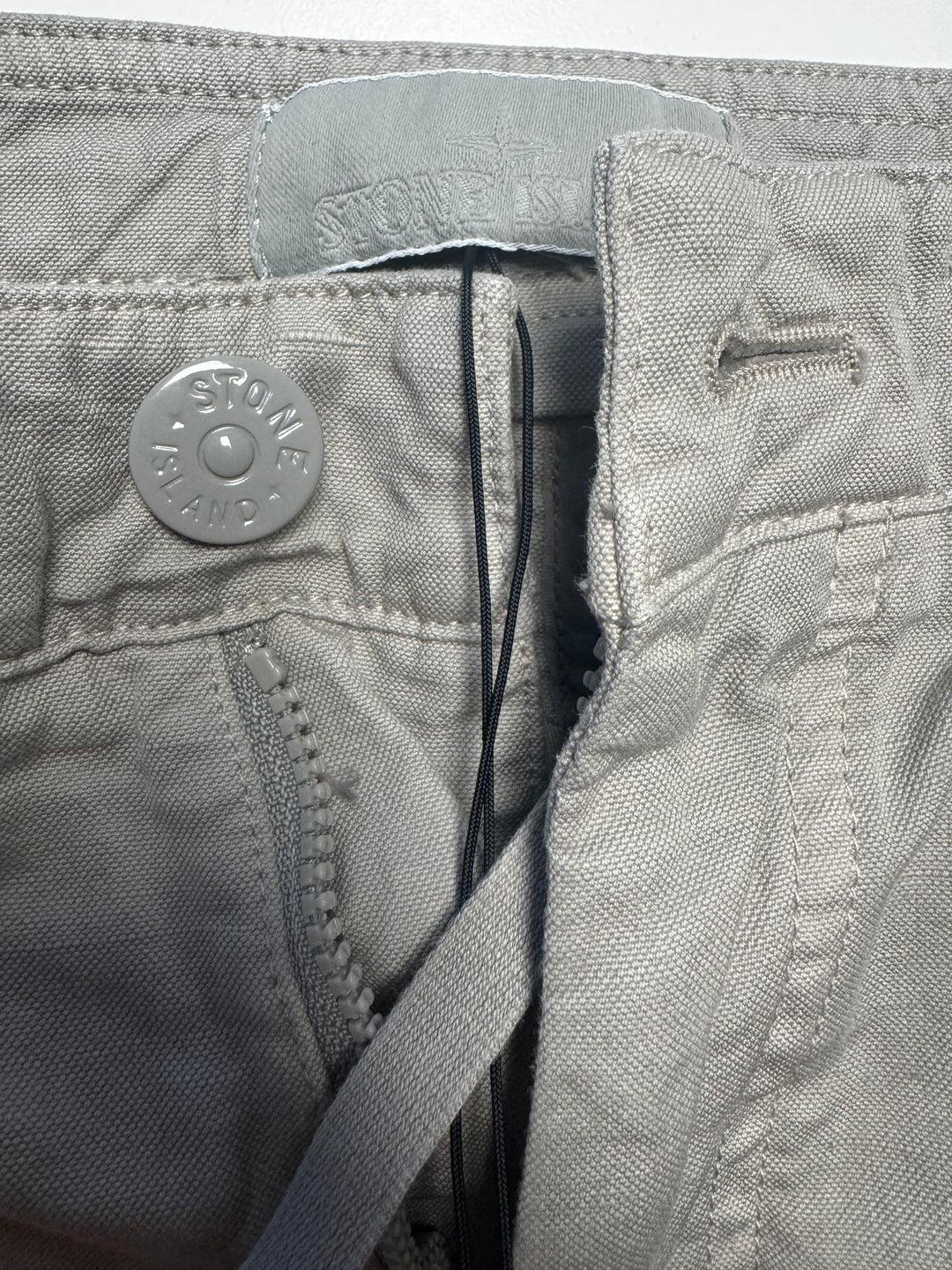 Stone Island Ghost Piece Cotton Linen Canvas Bermuda Shorts Type CO
