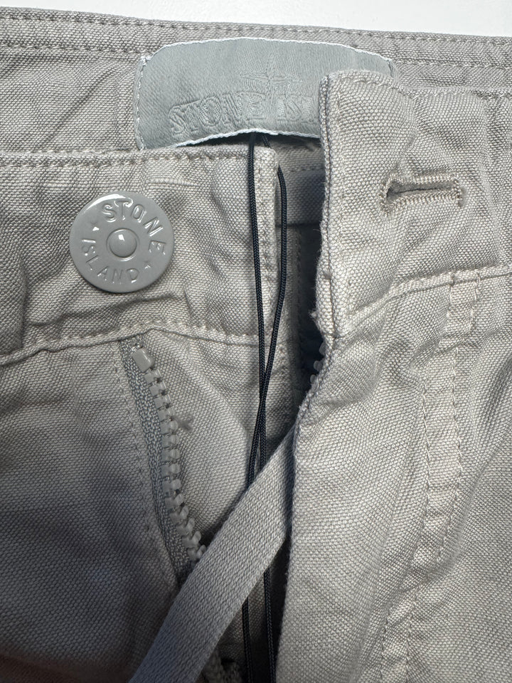 Stone Island Ghost Piece Cotton Linen Canvas Bermuda Shorts Type CO