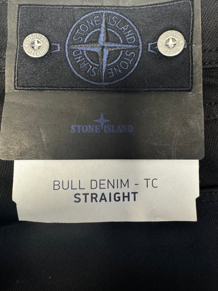 Stone Island Bull Denim-TC Straight Fit Jeans - Black