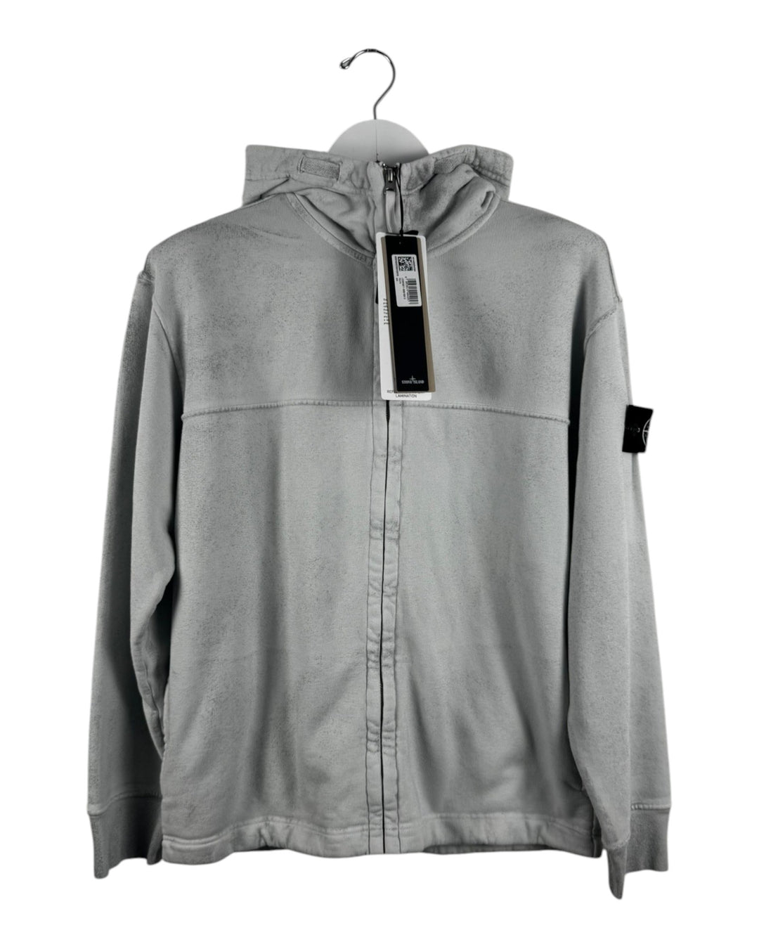 Stone Island Reflective Garment Lamination Zip Up Hoodie