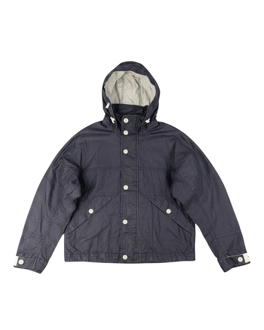Stone Island Marina Raw Plated Linen Hooded Jacket