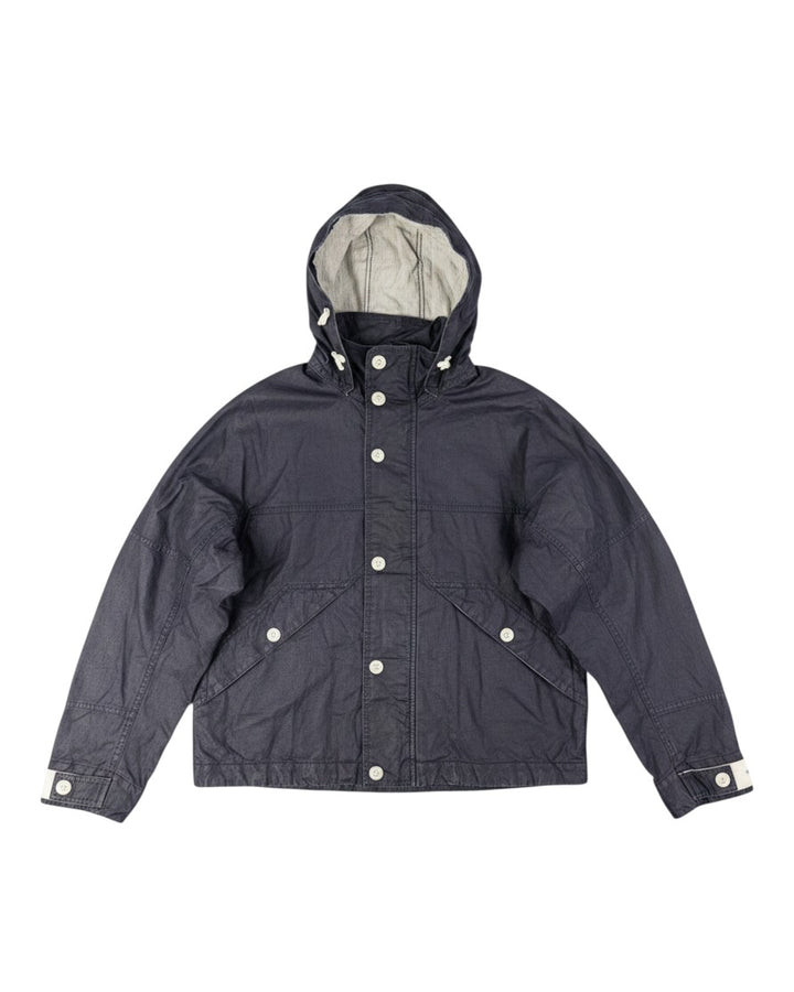 Stone Island Marina Raw Plated Linen Hooded Jacket