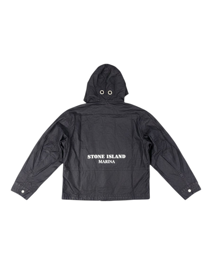 Stone Island Marina Raw Plated Linen Hooded Jacket