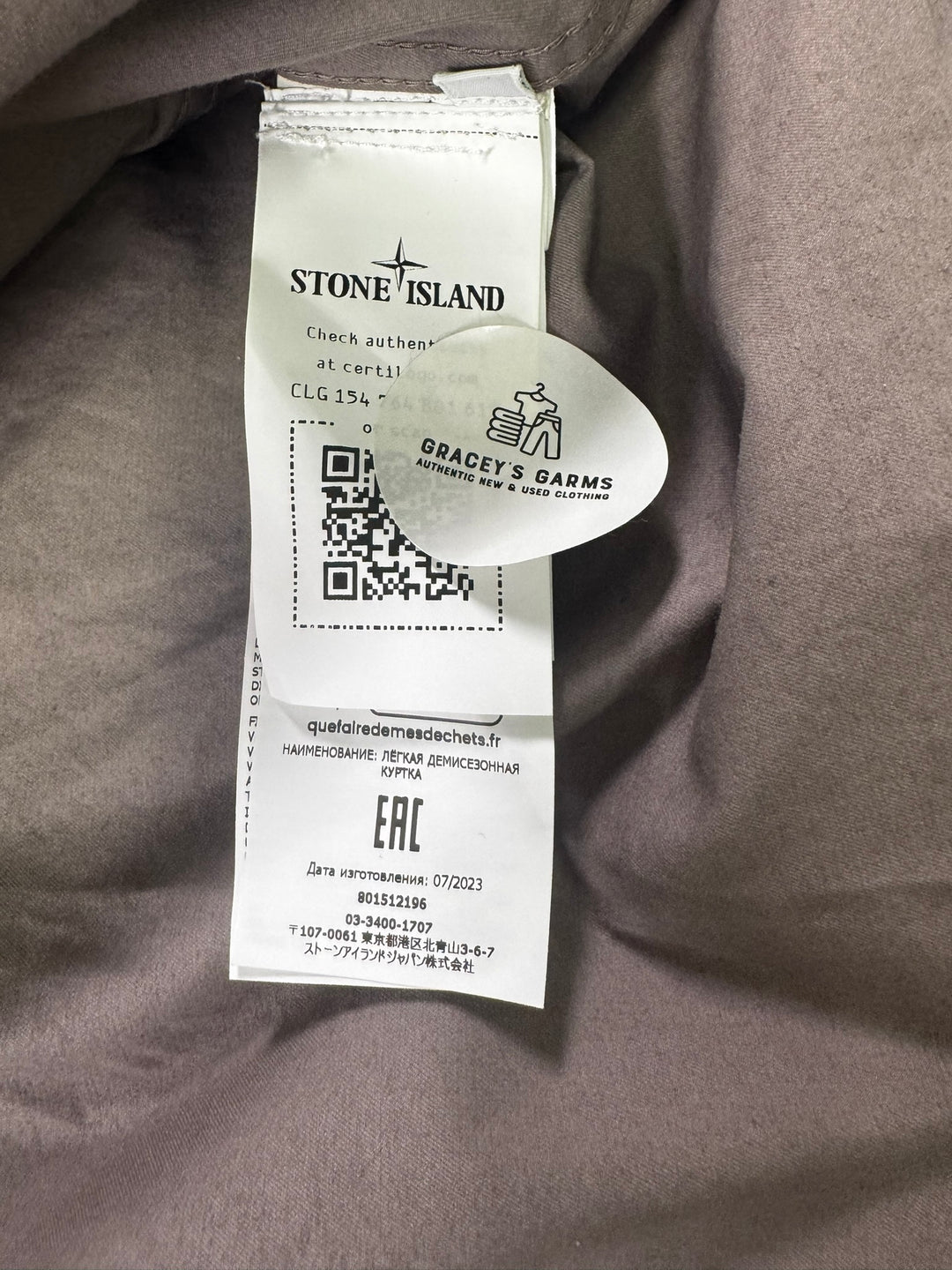 Stone Island Graphic Cotton Twill Stretch Zip-Up Overshirt