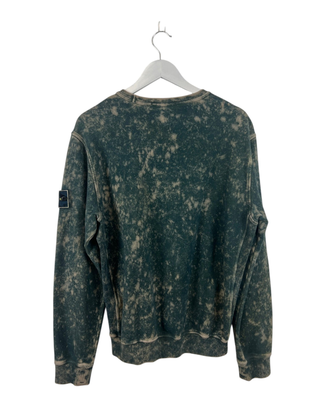 Stone Island Cotton Fleece Off-Dye (OVD) Treatment Crewneck Sweatshirt