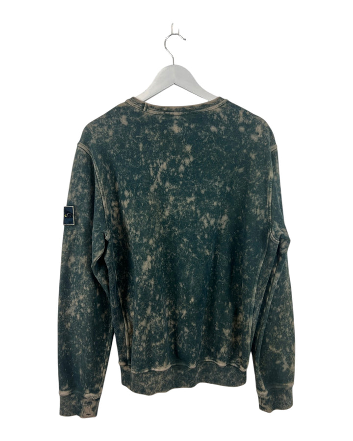 Stone Island Cotton Fleece Off-Dye (OVD) Treatment Crewneck Sweatshirt