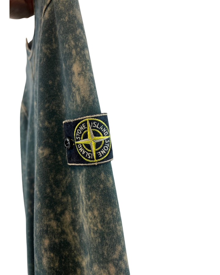 Stone Island Cotton Fleece Off-Dye (OVD) Treatment Crewneck Sweatshirt