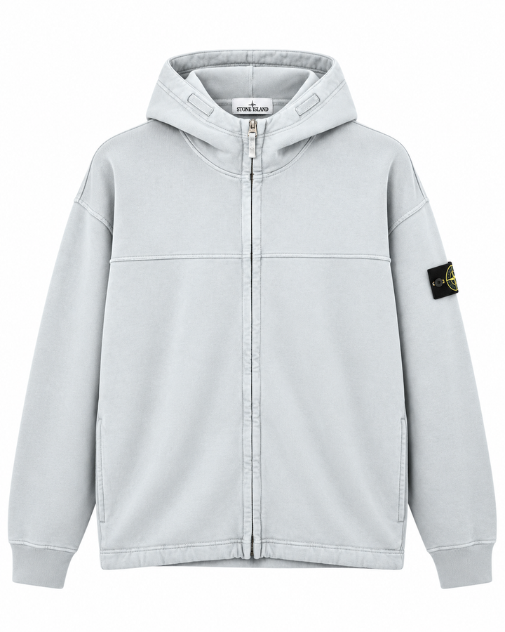 Stone Island Reflective Garment Lamination Zip Up Hoodie