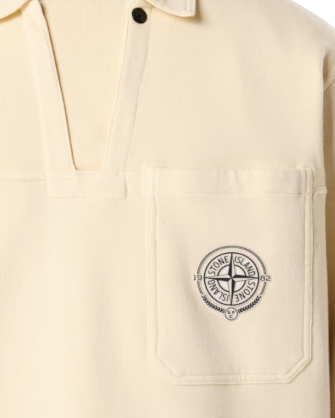 Stone Island x New Balance Organic Cotton Fleece Oversized Polo Shirt