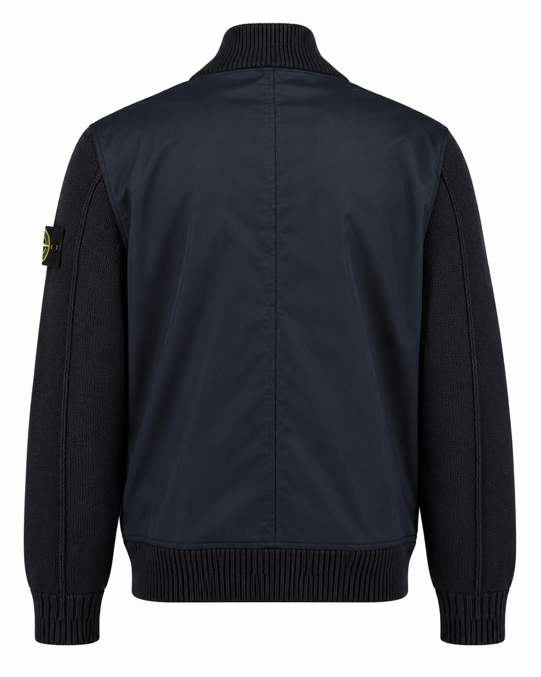 Stone Island Bio-Raso with Bio-Alloy™ Light Cover-TC & Knit Hybrid Bomber Jacket