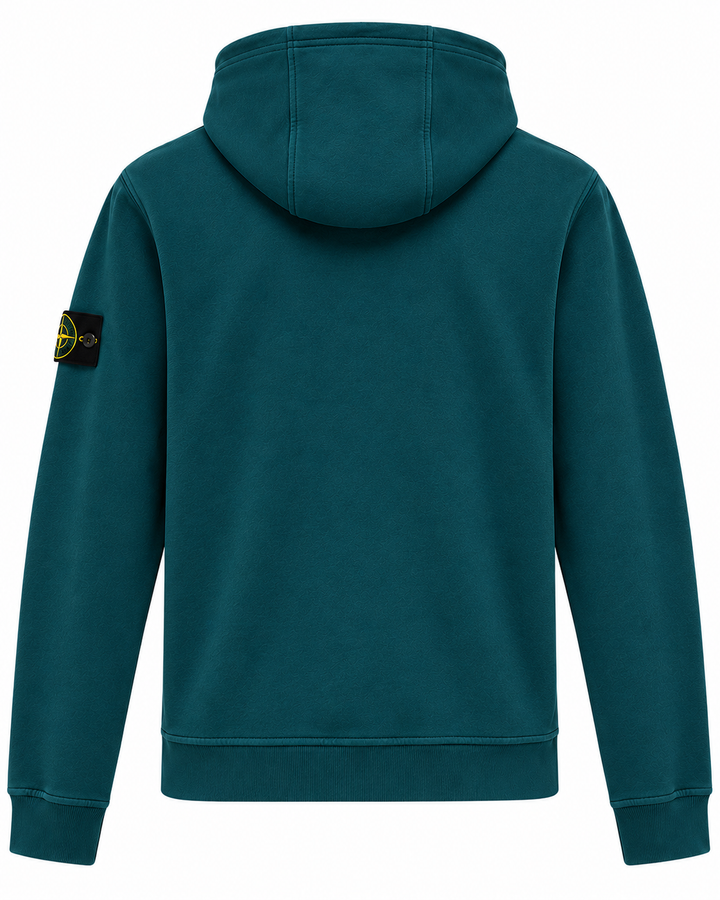 Stone Island Garment-Dyed Cotton Fleece Hooded Sweatshirt