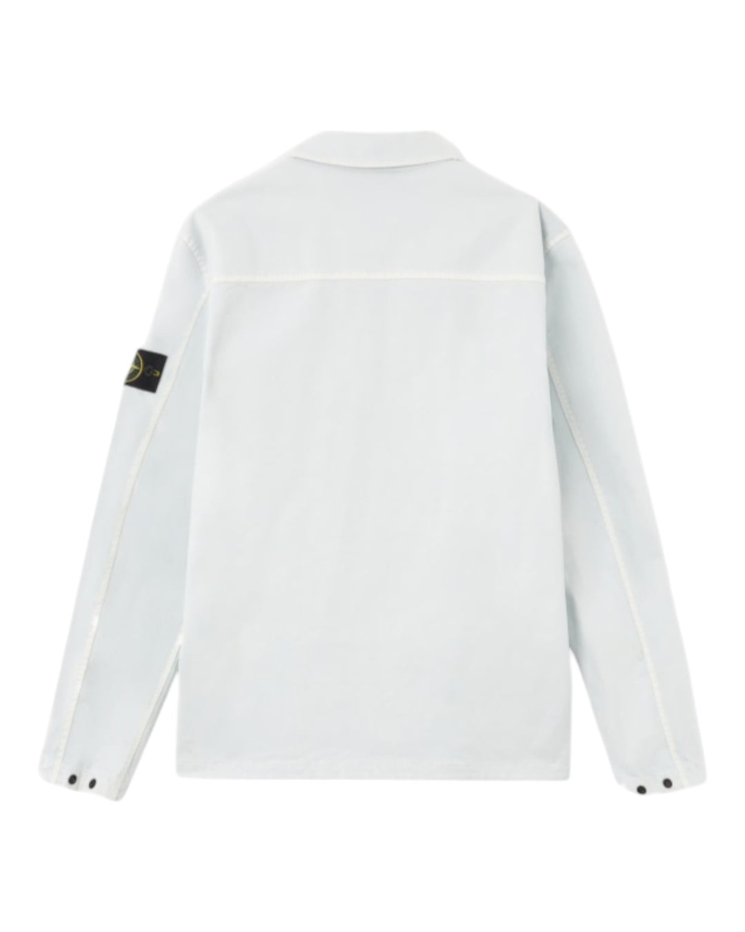 Stone Island Organic Cotton Stretch Broken Twill 'OLD' Effect Overshirt