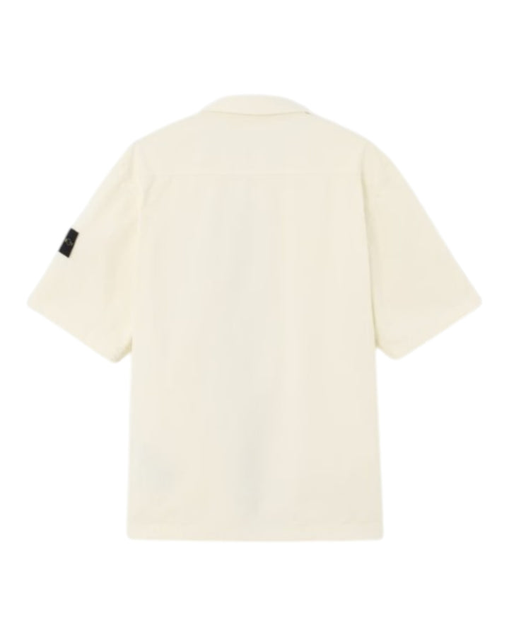 Stone Island Stretch Organic Cotton Twill Short Sleeve Shirt