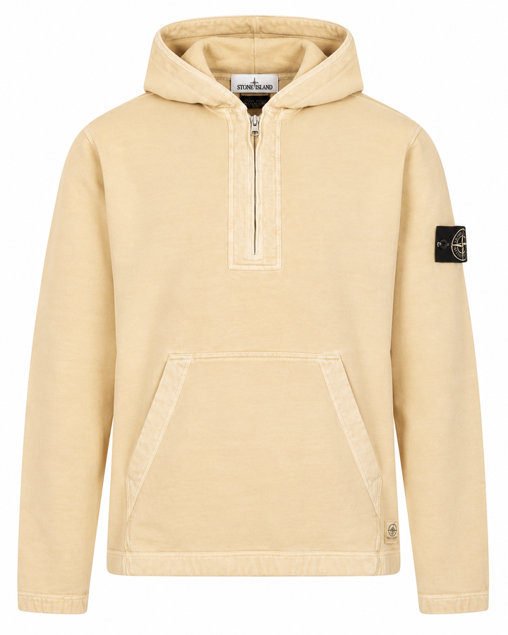 Stone Island Closed Loop Tinto Terra Half Zip Hoodie
