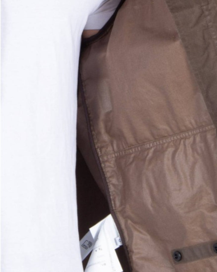 Stone Island Waxed Pigment Cotton Tela Field Jacket