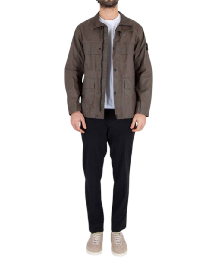 Stone Island Waxed Pigment Cotton Tela Field Jacket