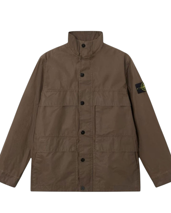 Stone Island Waxed Pigment Cotton Tela Field Jacket