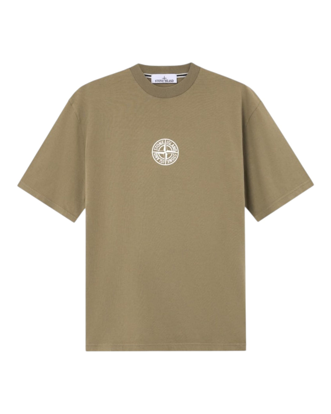 Stone Island Organic Cotton Jersey with 'Low Infos' Print