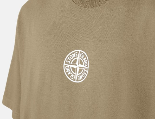 Stone Island Organic Cotton Jersey with 'Low Infos' Print