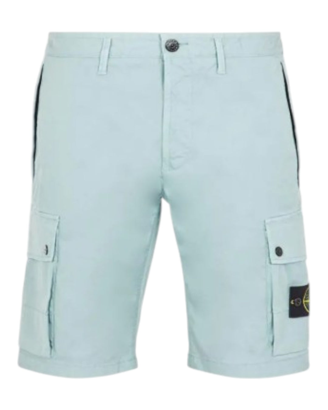 Stone Island Garment Dyed Cotton Canvas Cargo Bermuda Shorts Type SL